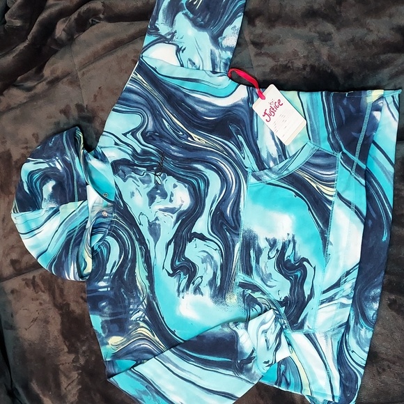 Girls Justice Marbled Hoody Sweatshirt - Picture 5 of 11